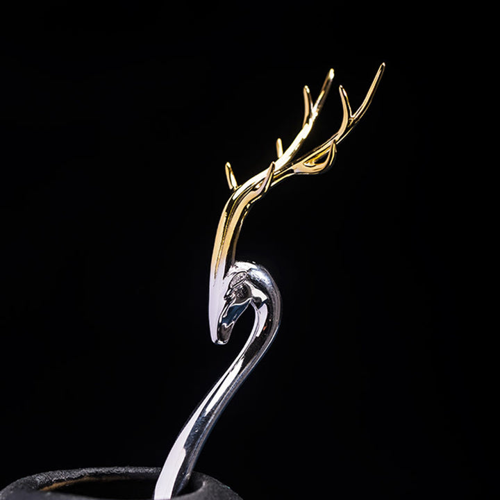 Buddha Stones 925 Srebro Sterling Ochrona Poroża Jelenia Spinka Do Włosów - image 3