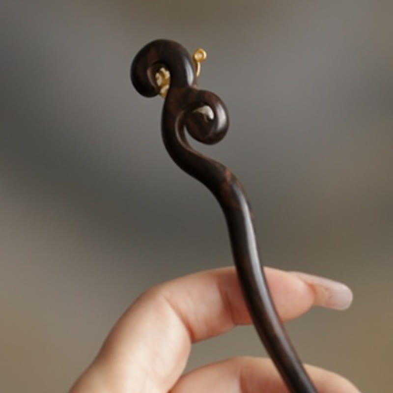 Buddha Stones Pomyślna Chmura Sandałowiec Królik Ochrona Spinka Do Włosów