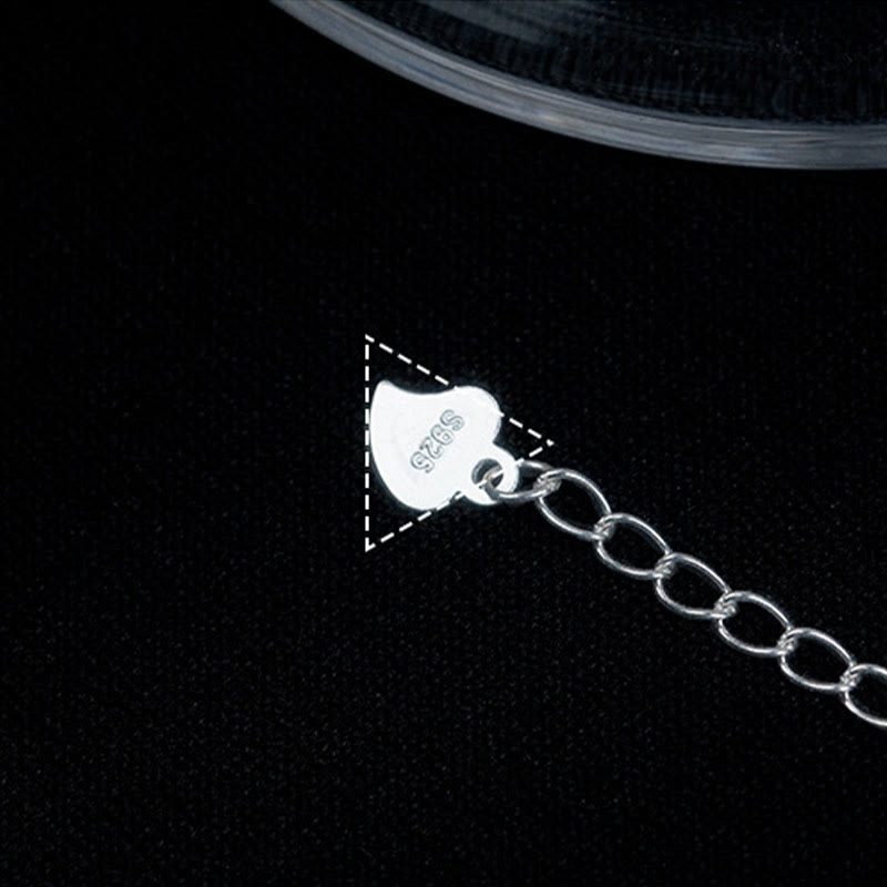 Bransoletka ochronna na kostkę z Buddha Stones 925 ze srebra próby 925 z perłowymi koralikami - image 8