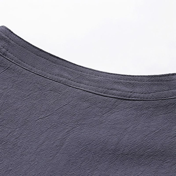 Buddha Stones 2 szt. Prosty design Chiński Żaba-Guzik Koszula Ściągana Sznurkiem Szerokie Spodnie Z Kieszeniami Męski Zestaw Tkanin Medytacyjnych - image 11