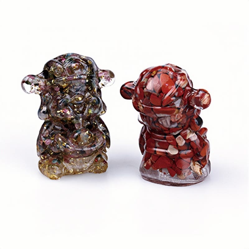 Buddha Stones Bóg Bogactwa Kryształ Ametystu Żywica Energia Fortuna Dekoracja Domu