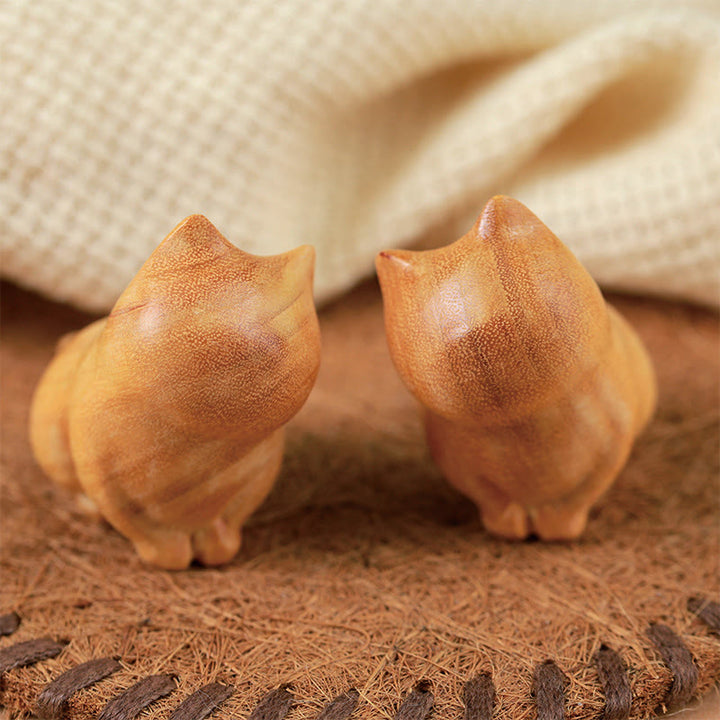 Buddha Stones Mały Kot Sandałowiec Ochrona Dekoracja Domu (Losowy Typ) - image 7
