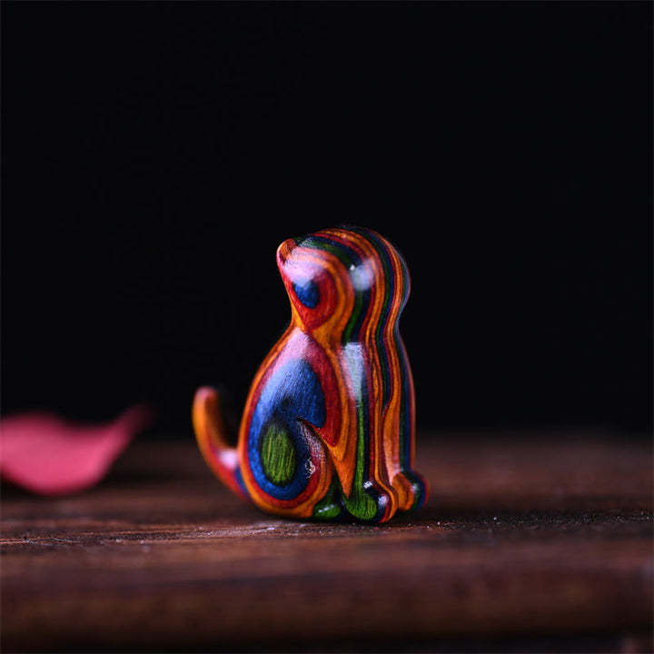 Buddha Stones Małe Liście Czerwone Drzewo Sandałowe Drewno Hebanowe Drzewo Sandałowe Zielone Drzewo Sandałowe Szczęśliwy Mini Kot Jeleń Uspokajający Telefon Wiszący Dekoracja - image 3