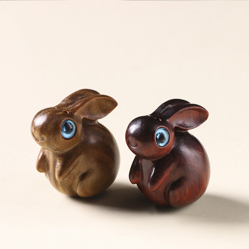 Buddha Stones Małe Liście Czerwone Drzewo Sandałowe Zielone Drzewo Sandałowe Szczęśliwy Mini Królik Relaks Dekoracja