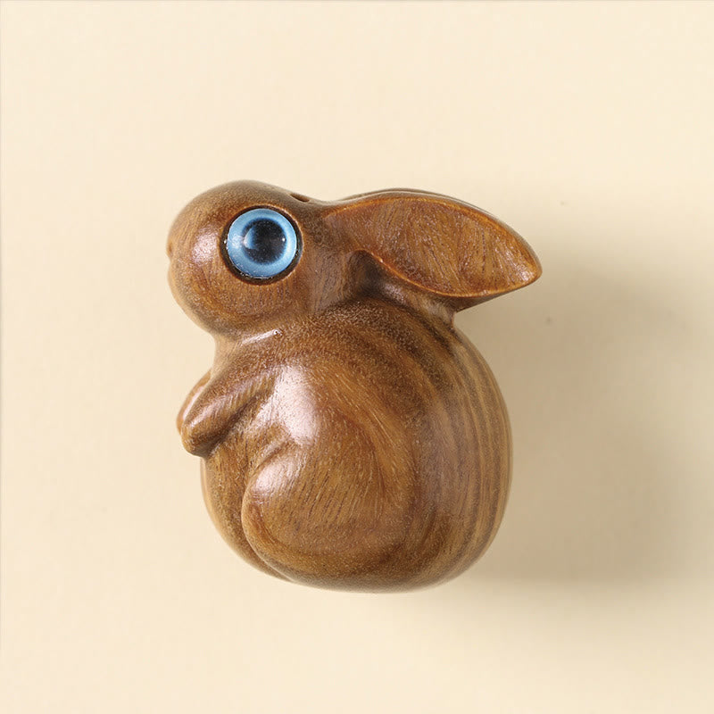 Buddha Stones Małe Liście Czerwone Drzewo Sandałowe Zielone Drzewo Sandałowe Szczęśliwy Mini Królik Relaks Dekoracja