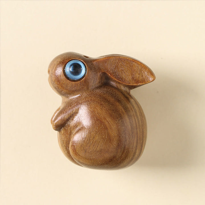 Buddha Stones Małe Liście Czerwone Drzewo Sandałowe Zielone Drzewo Sandałowe Szczęśliwy Mini Królik Relaks Dekoracja