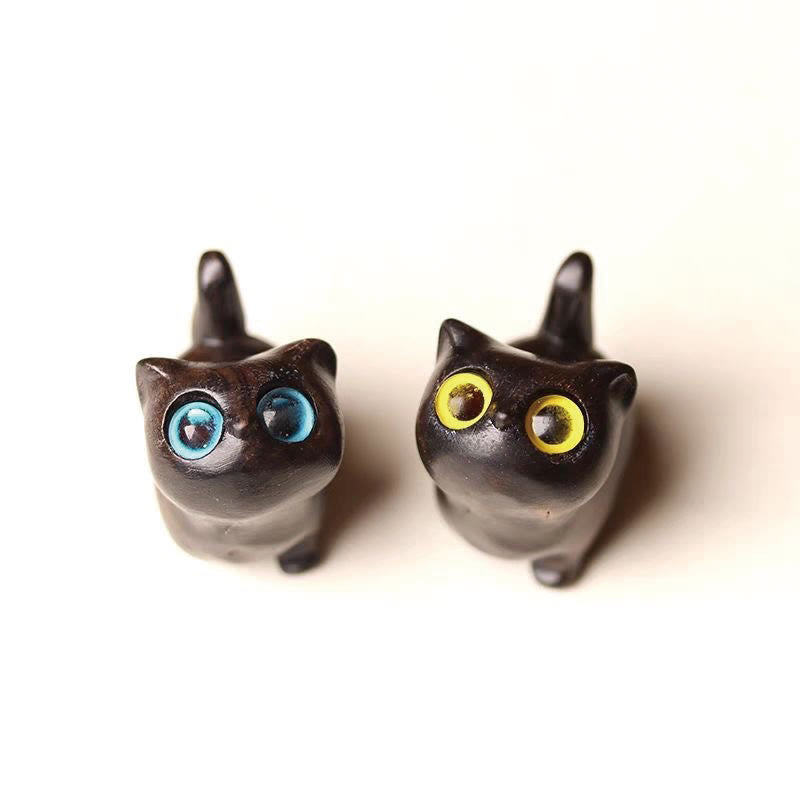 Buddha Stones Zielone drzewo sandałowe Drewno hebanowe Drzewo sandałowe Małe liście Czerwone drzewo sandałowe Miniaturowa dekoracja pokoju Lucky Cat - image 35