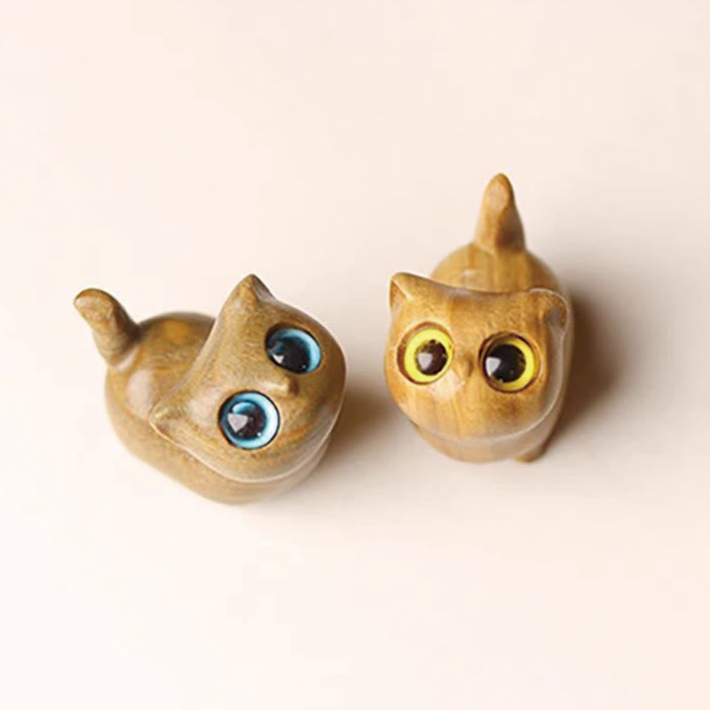 Buddha Stones Zielone drzewo sandałowe Drewno hebanowe Drzewo sandałowe Małe liście Czerwone drzewo sandałowe Miniaturowa dekoracja pokoju Lucky Cat - image 40