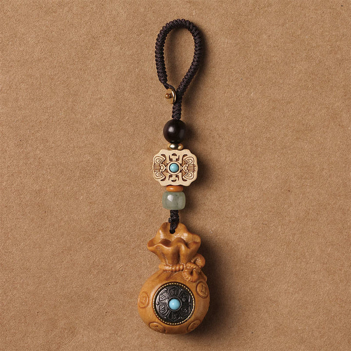 Buddha Stones Sandałowe Małe Liście Czerwone Drzewo Sandałowe Zielone Drzewo Sandałowe Om Mani Padme Hum Spokojny Brelok Telefon Wiszący Dekoracja