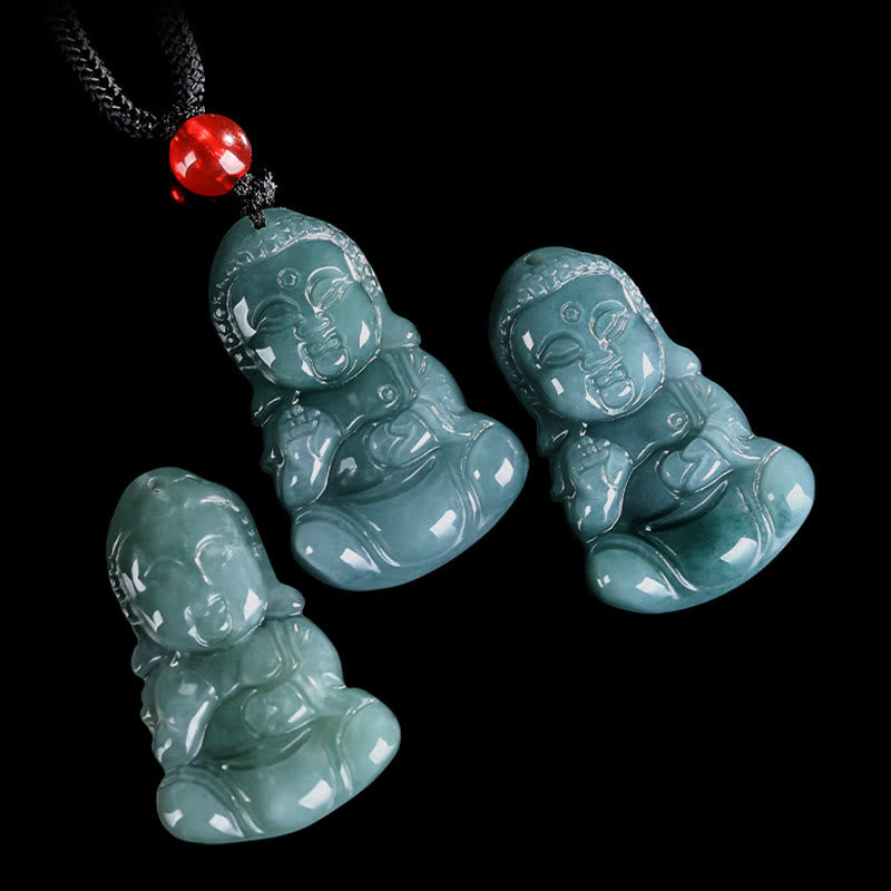 Buddha Stones Jade Baobao Budda Naszyjnik Dobrobyt Wisiorek - image 8