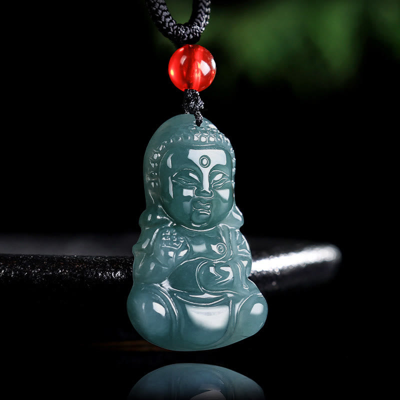Buddha Stones Jade Baobao Budda Naszyjnik Dobrobyt Wisiorek - Jadeit - image 1