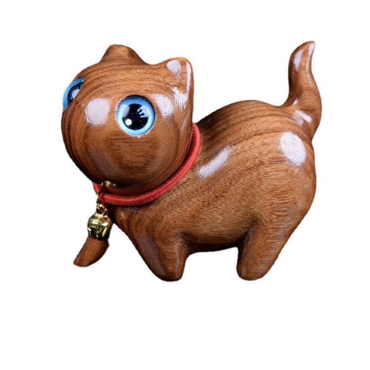 Buddha Stones Rzeźba z palisandru Kot Ciepło Dekoracja Domu - image 2