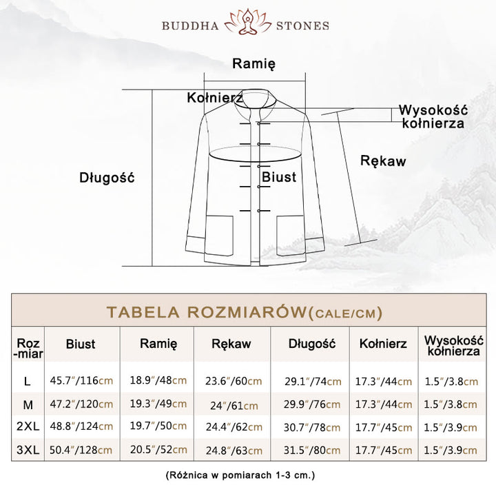 Buddha Stones 2 szt. męski garnitur Tang z wzorem ryby Koi, żabą i guzikami, długi rękaw, spodnie, zestaw - image 5