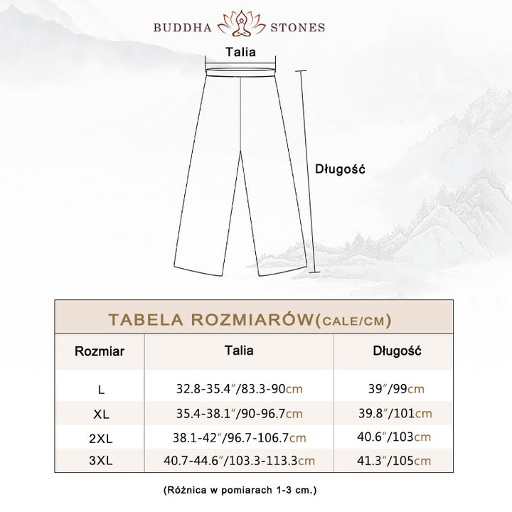 Buddha Stones 2-częściowy Tang Suit Dragon Frog-Button Męska koszula z długim rękawem i spodniami Zestaw ubrań - image 7