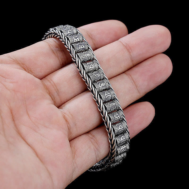 Buddha Stones Tybetańskie Miedziana Klamra Om Mani Padme Hum Peace Metal Bransoletka - image 11