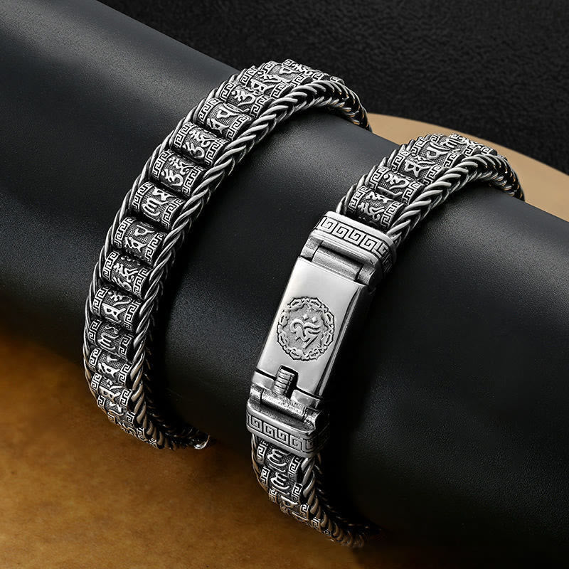 Buddha Stones Tybetańskie Miedziana Klamra Om Mani Padme Hum Peace Metal Bransoletka - image 9