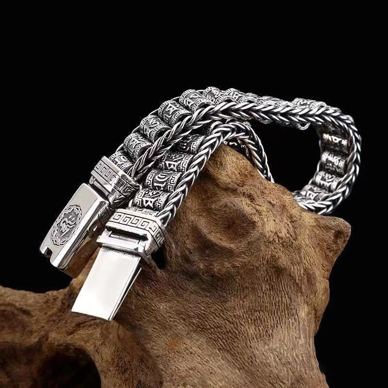 Buddha Stones Tybetańskie Miedziana Klamra Om Mani Padme Hum Peace Metal Bransoletka - image 12