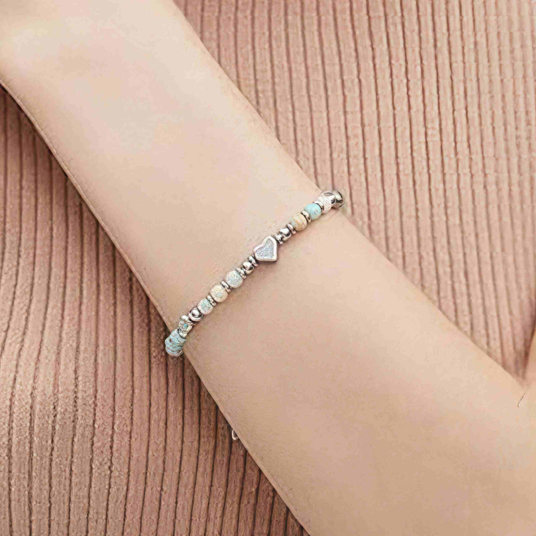 Buddha Stones Naturalny Kamień Amazonit Ametyst Lazuryt Kwarc Różowy Serce Pozytywna Równowaga Bransoletka