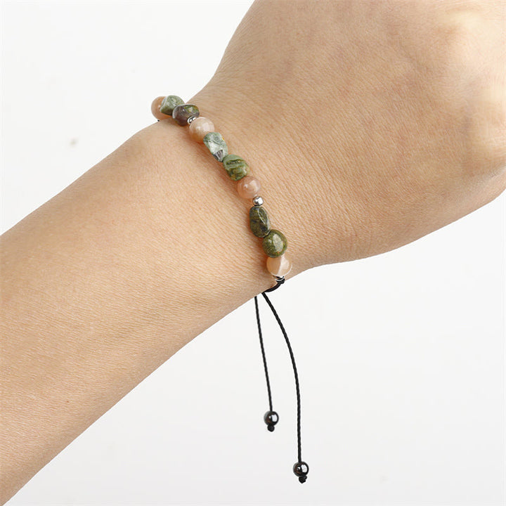 Buddha Stones Jesteś Niesamowity Ryolit Kamień Słońca Pozytywna Bransoletka