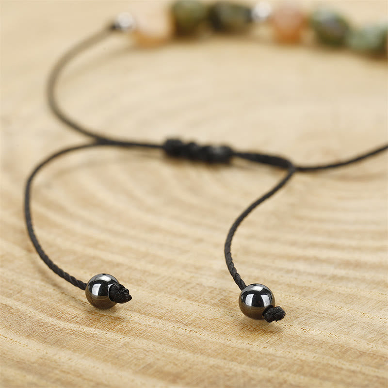 Buddha Stones Jesteś Niesamowity Ryolit Kamień Słońca Pozytywna Bransoletka