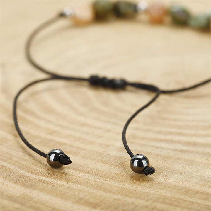 Buddha Stones Jesteś Niesamowity Ryolit Kamień Słońca Pozytywna Bransoletka