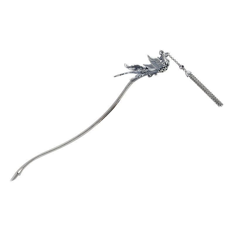 Buddha Stones 925 Srebro Sterlingowe Feniks Frędzle Ochrona Spinka Do Włosów - image 10