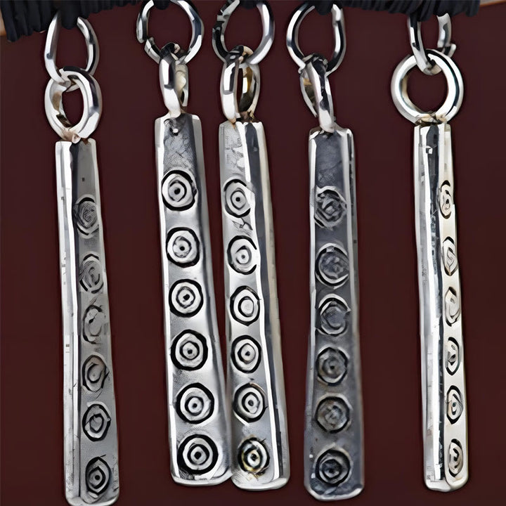 Buddha Stones Srebrny frędzel Zielony sandałowiec Kojąca spinka do włosów