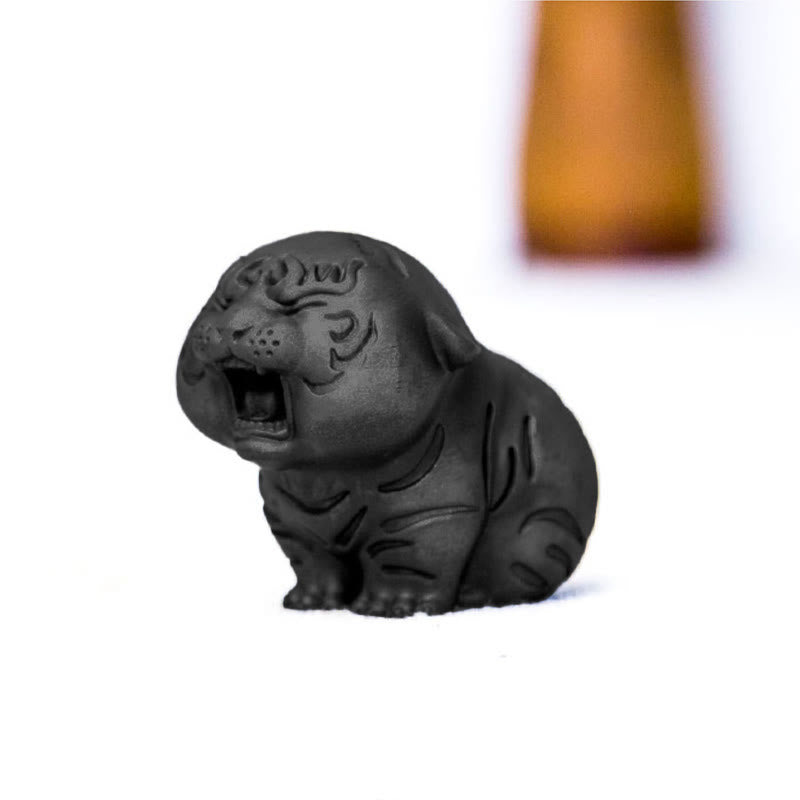 Buddha Stones Mini Uroczy Tygrys Żelazo Proszek Rdza Odlew Żywicy Statua Dekoracja Domu