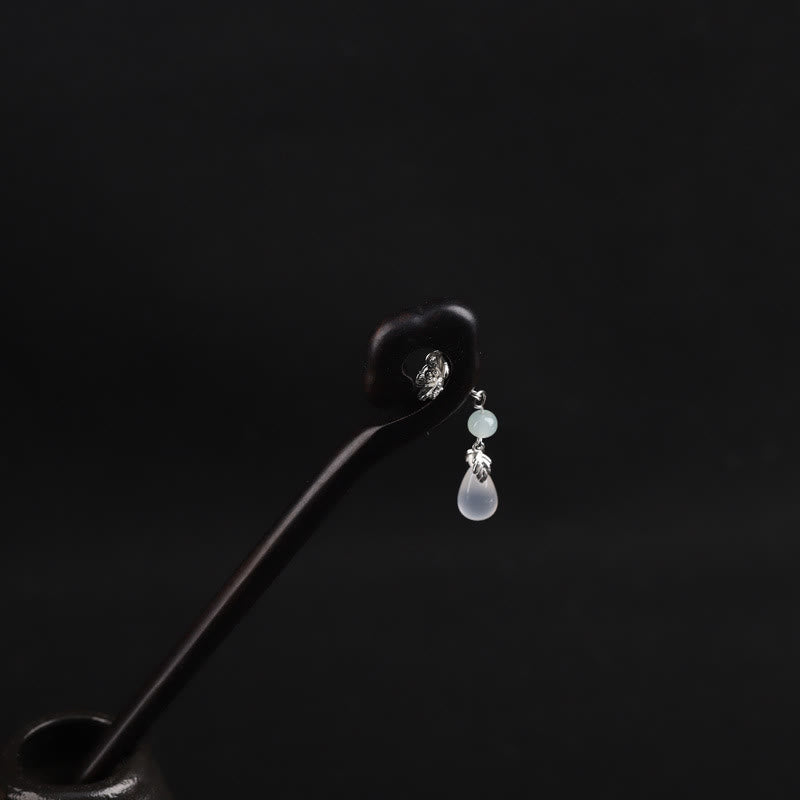 Buddha Stones Ebony Pomyślny Chmura Odwaga Spinka Do Włosów