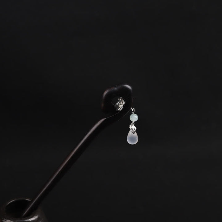 Buddha Stones Ebony Pomyślny Chmura Odwaga Spinka Do Włosów