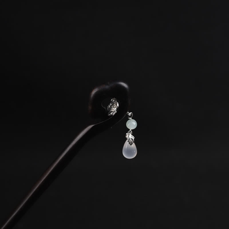 Buddha Stones Ebony Pomyślny Chmura Odwaga Spinka Do Włosów