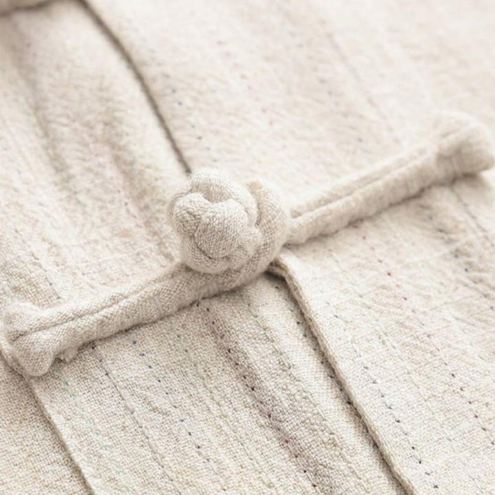 Buddha Stones, 2-częściowy zestaw Tang Suit z żabą i guzikami, z długim rękawem i spodniami - image 3