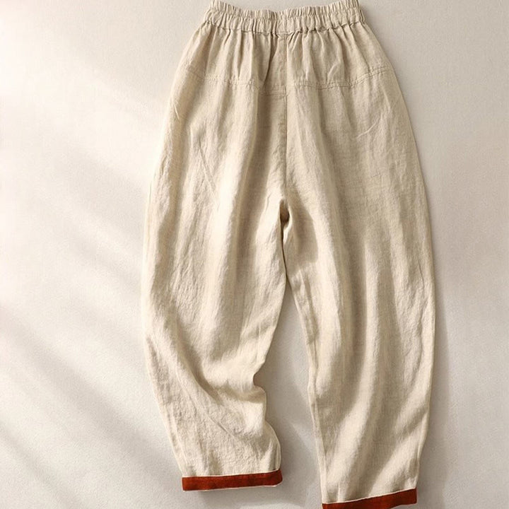 Spodnie damskie Buddha Stones Commute Color Contrast ze ściągaczem, długość 7-8, z kieszeniami - image 8