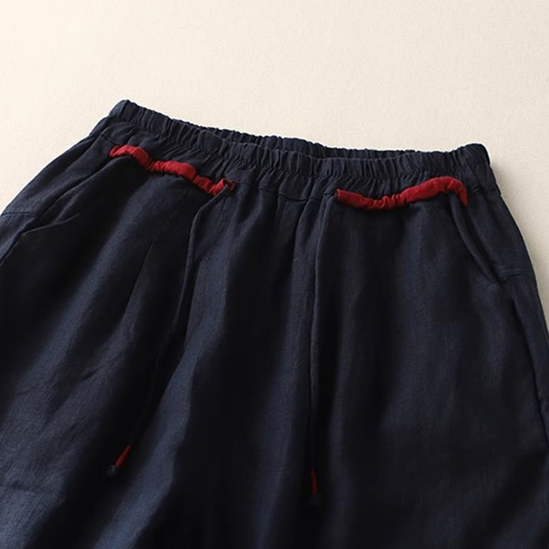 Spodnie damskie Buddha Stones Commute Color Contrast ze ściągaczem, długość 7-8, z kieszeniami - image 23