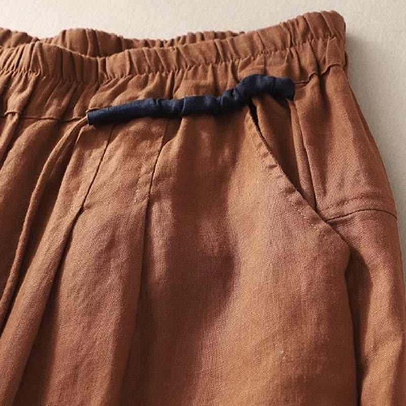 Spodnie damskie Buddha Stones Commute Color Contrast ze ściągaczem, długość 7-8, z kieszeniami - image 17