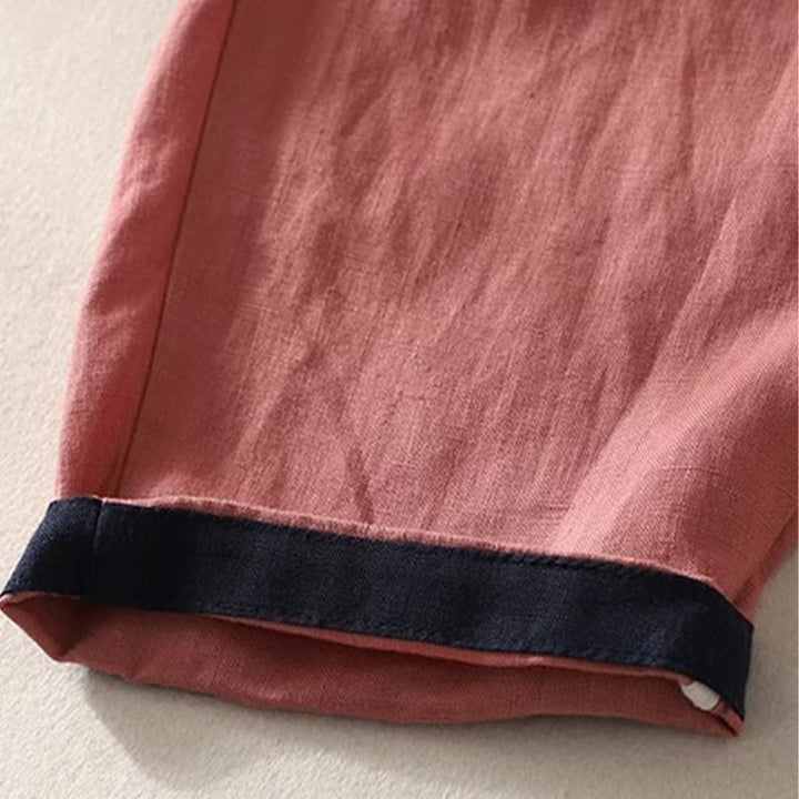 Spodnie damskie Buddha Stones Commute Color Contrast ze ściągaczem, długość 7-8, z kieszeniami - image 5