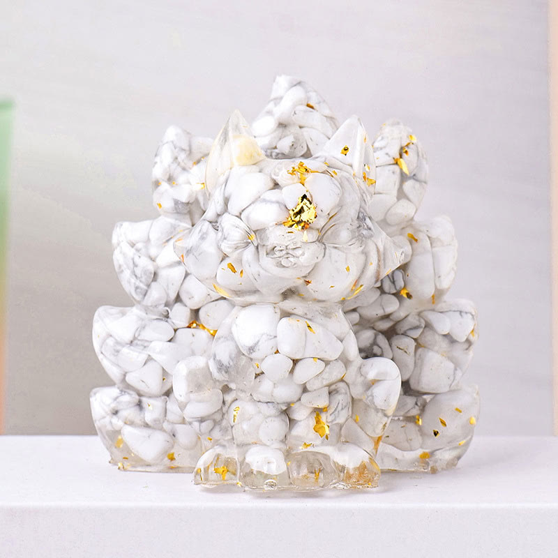 Buddha Stones Małe Różne Kamień Kwarc Truskawkowy Ametyst Zielony Awenturyn Dziewięcioogonowy Lis Uzdrawiający Dekoracja Domu