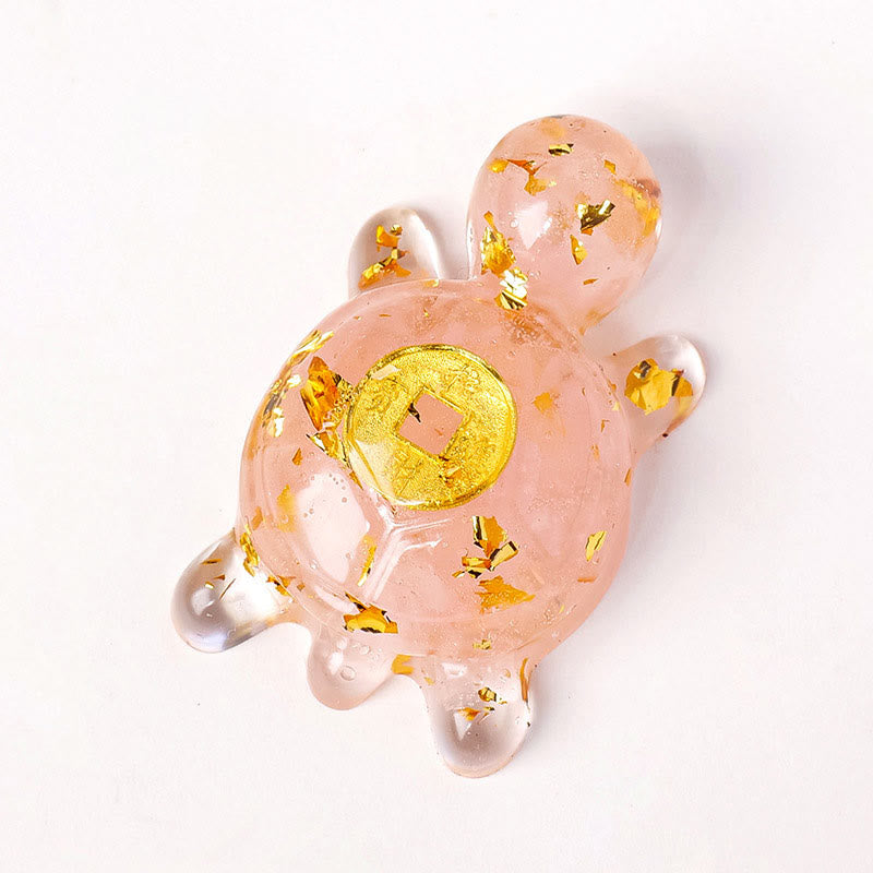 Buddha Stones Małe Różnorodne Kryształowe Zielone Awenturyny Ametystowe Żółwie Miedziane Monety Szczęście Dekoracja Domu