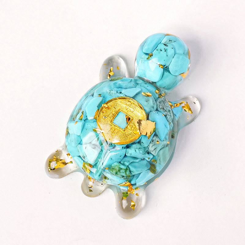 Buddha Stones Małe Różnorodne Kryształowe Zielone Awenturyny Ametystowe Żółwie Miedziane Monety Szczęście Dekoracja Domu