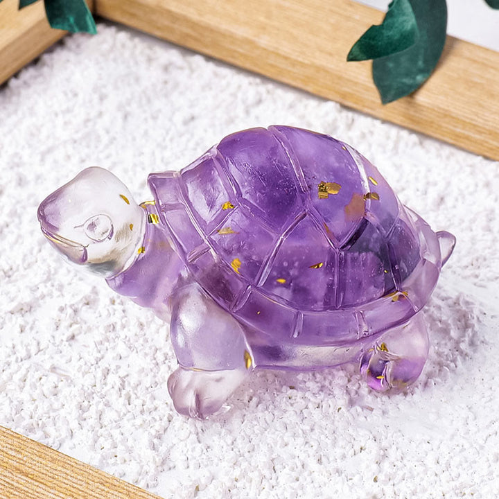 Buddha Stones Różne Kamień Cytryn Zielony Awenturyn Ametyst Miniaturowy Żółw Dobrobyt Dekoracja Domu