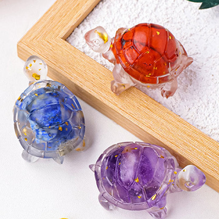 Buddha Stones Różne Kamień Cytryn Zielony Awenturyn Ametyst Miniaturowy Żółw Dobrobyt Dekoracja Domu