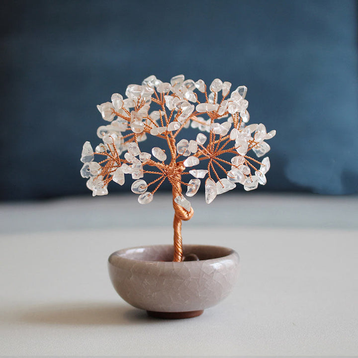 Buddha Stones Różne Kryształy Cytryn Ametyst Zielony Awenturyn Drzewo Dobrobyt Dekoracja Domu