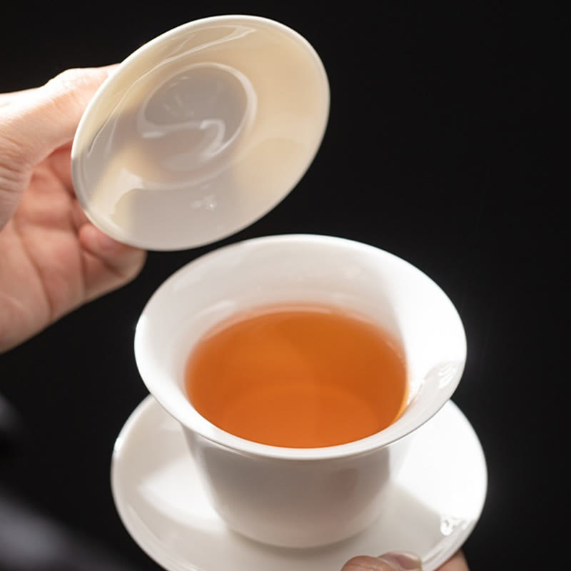 Buddha Stones Thangka Smok Buddowie Dunhuang Ceramiczny Gaiwan Sancai Kung Fu Filiżanka Do Herbaty I Spodek Z Pokrywką Pudełko Prezentowe 180 ml