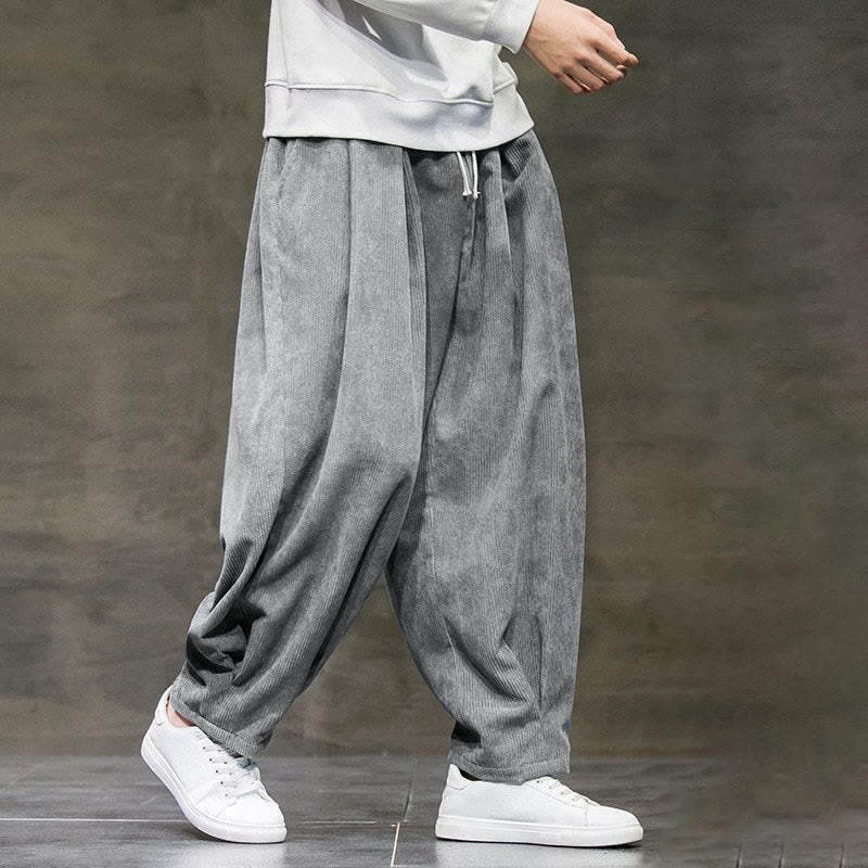 Spodnie męskie Buddha Stones Casual Plain Cotton Bloomer z kieszeniami - image 10