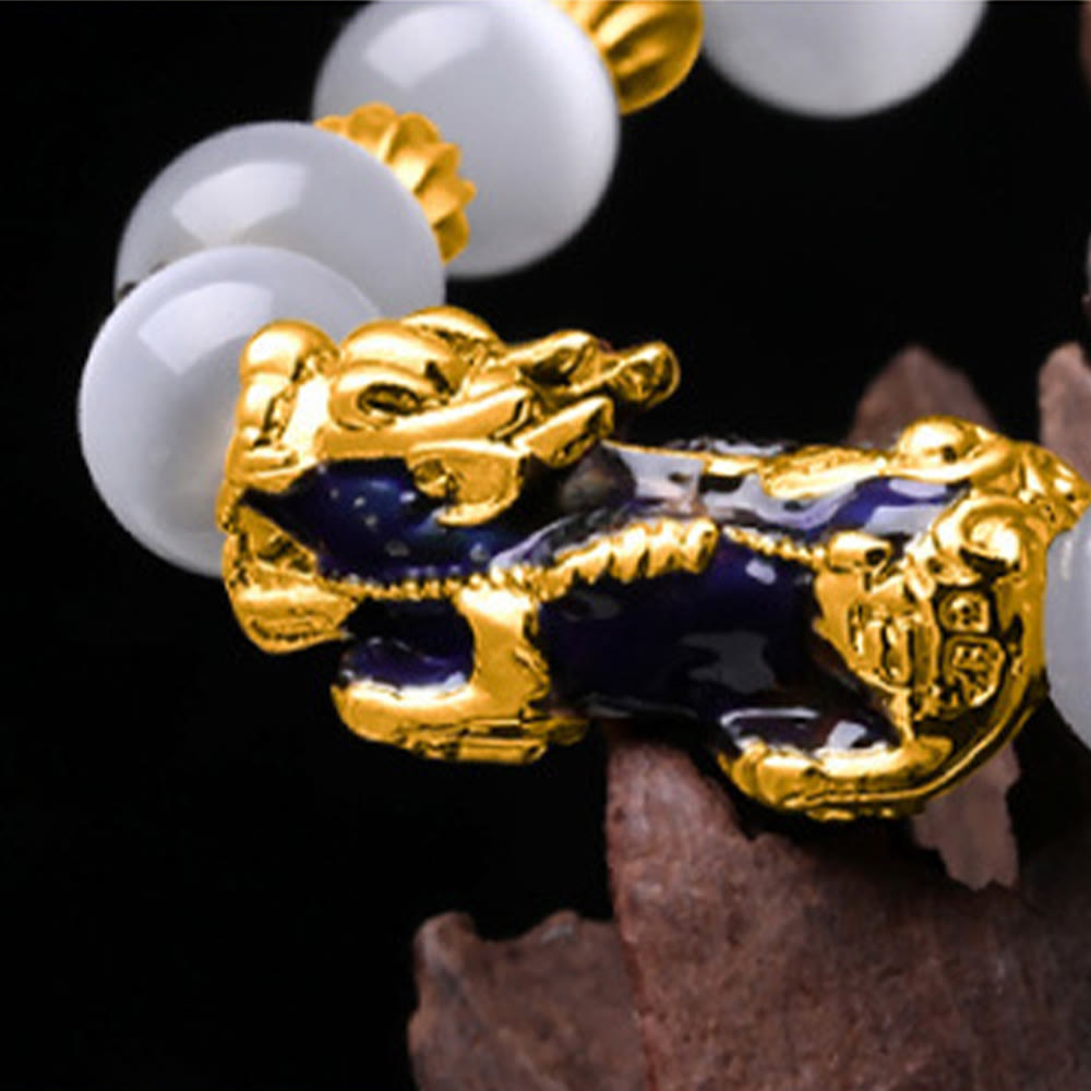 Bransoletka wspierająca PiXiu z Buddha Stones, zmieniająca kolor kociego oka