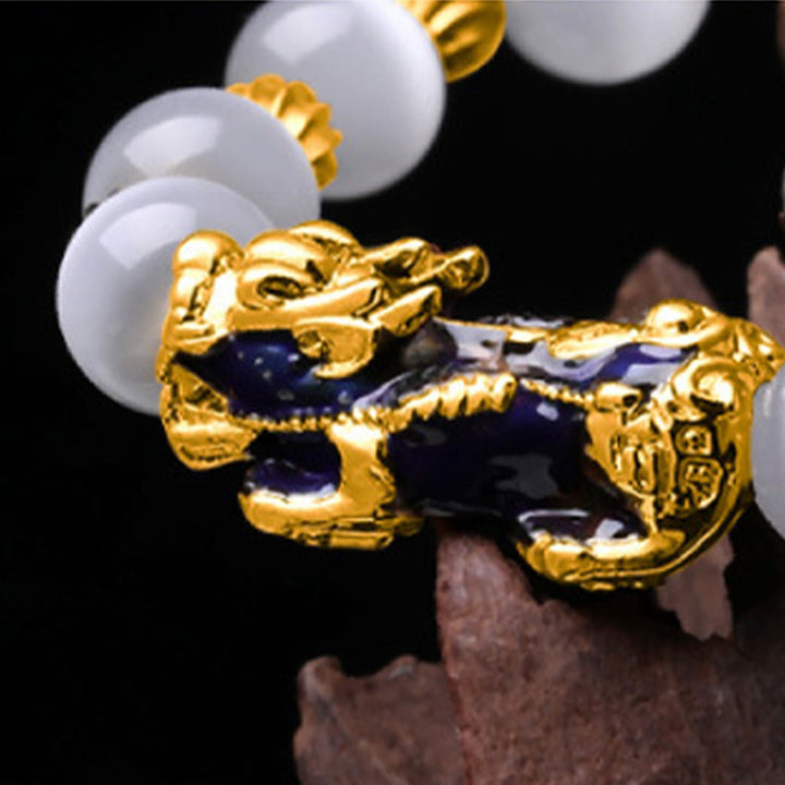 Bransoletka wspierająca PiXiu z Buddha Stones, zmieniająca kolor kociego oka