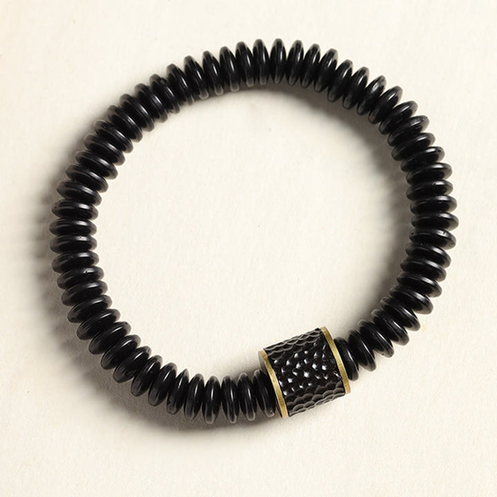 Buddha Stones Tybetańskie Skorupki Kokosa Pomyślne Chmury Pozytywna Bransoletka