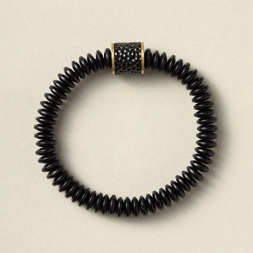 Buddha Stones Tybetańskie Skorupki Kokosa Pomyślne Chmury Pozytywna Bransoletka