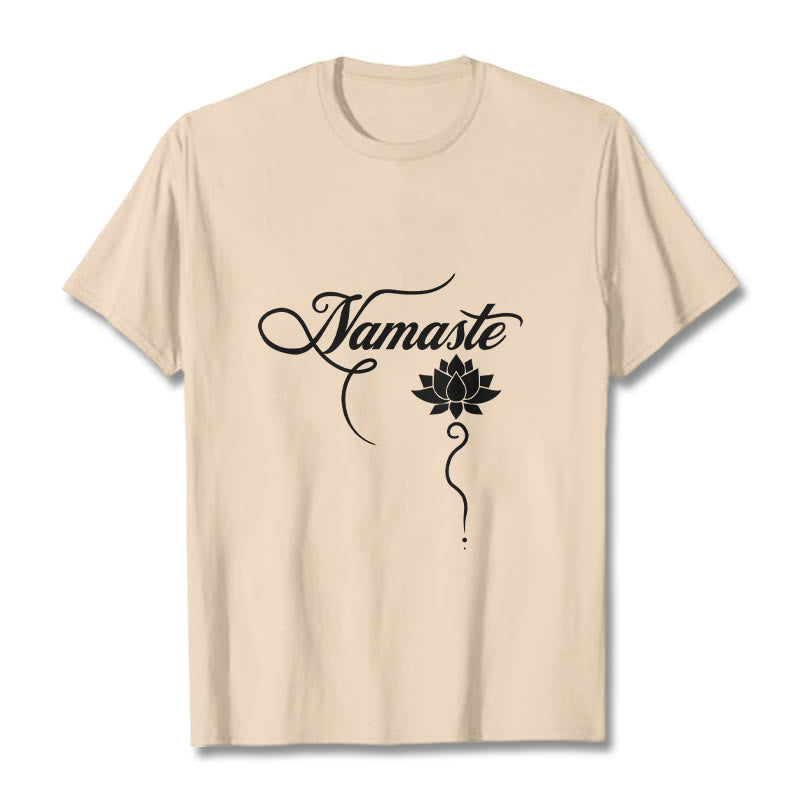 Buddha Stones Koszulka Namaste w języku hindi z motywem lotosu - For - 2XL - image 11
