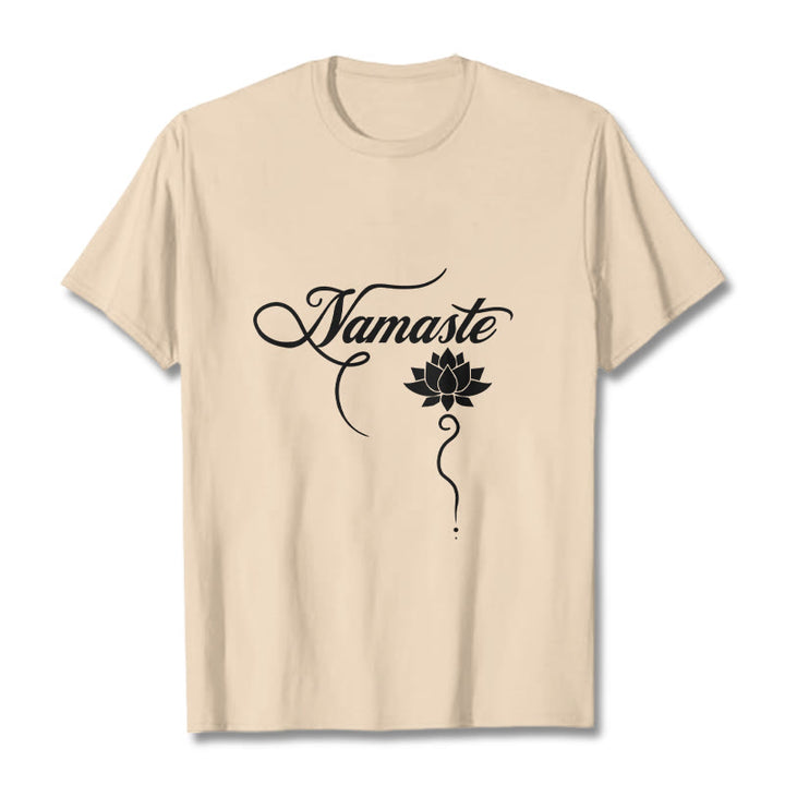 Buddha Stones Koszulka Namaste w języku hindi z motywem lotosu - For - 2XL - image 11